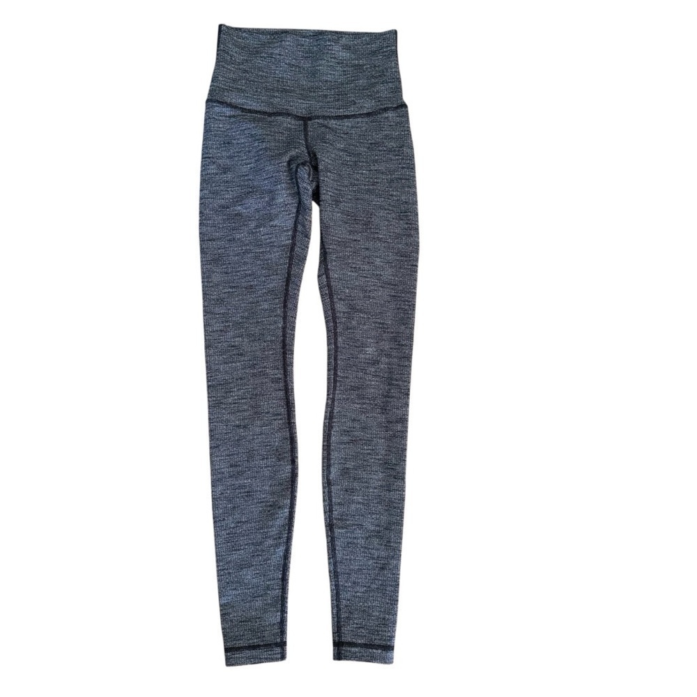 Lululemon Wunder Under Hi-Rise Tight 28” Luon Variegated Knit Heathered Black 4 - Picture 7 of 12
